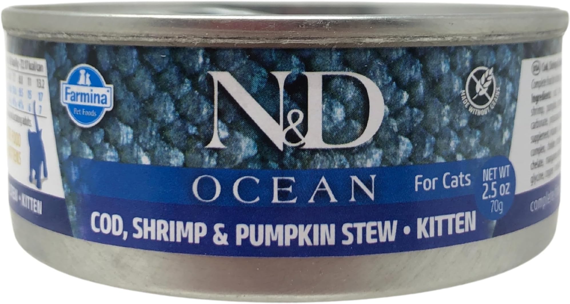 Farmina N&D Ocean with Tuna Cod Shrimp & Pumpkin Kitten Wet Food - 70G