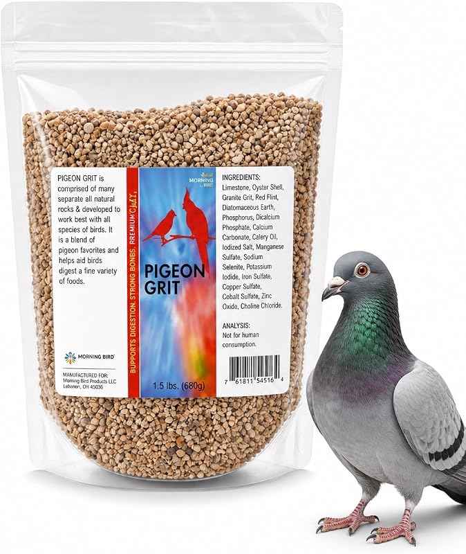 Morning Bird Pigeon Grit para Pombos com Minerais, 680 g