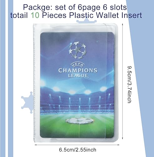 Miniatura 2 de Chivao Cartera de plástico transparente para 6 páginas, protector de tarjeta de crédito transparente, fundas de plástico para tarjetas de crédito,