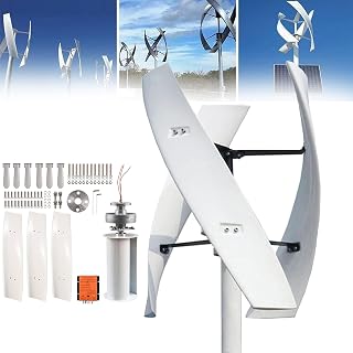 Windturbinengenerator, 6000 W, Geräuschloser Vertikaler Windturbinengenerator, Magnetschwebe-Windturbine Mit Mppt-Controller Zur Energieergänzung Zu Hause,12V