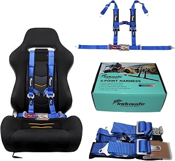 4 Point Harness 2" Straps with Quick Auto Buckle Compatible with all SxS,UTV and RZR,Offroad Use Only