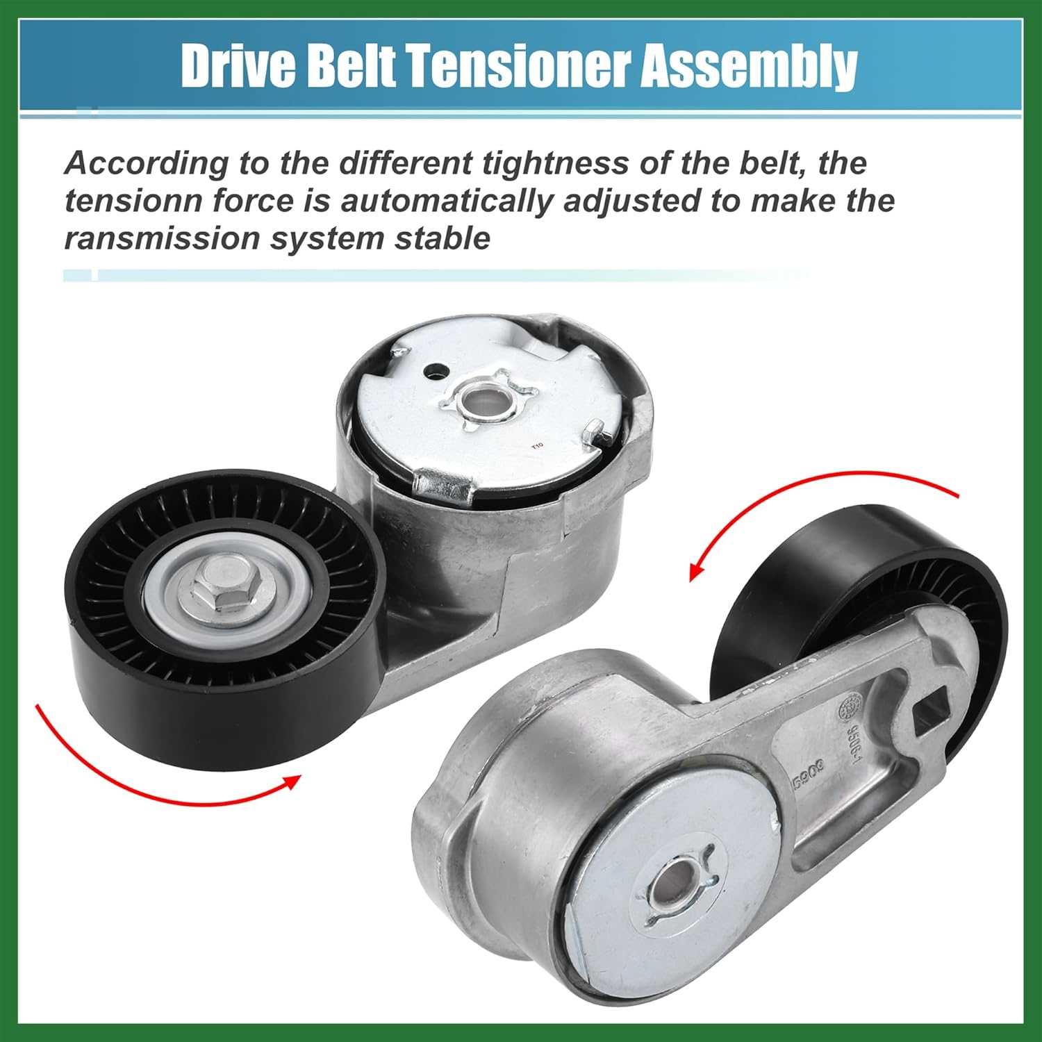Motoforti Belt Tensioner Pulley Assembly No.K05184617AC/5184617AD for Chrysler 200 2011-2014 for Chrysler 300 2011-2023 Serpentine Tensioner Long-lasting