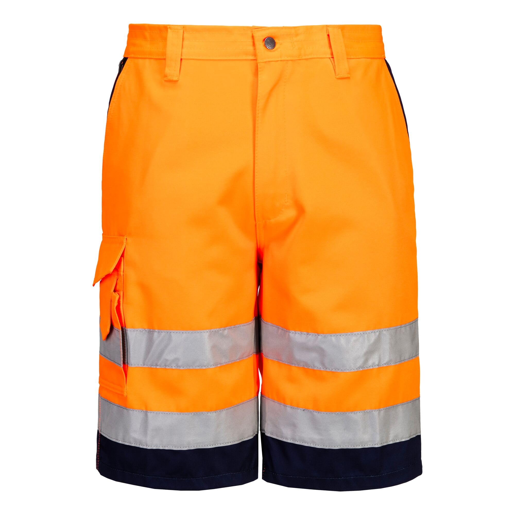 Portwest Hi-Vis Poly-cotton Shorts, Size: XXL, Colour: Orange/Navy, E043ONRXXL