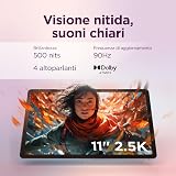 Lenovo Idea Tab Écran 11" 2,5K (2560 x 1600) 90 Hz, processeur Mediatek Dimenity 6300, RAM 8 Go, Mémoire 256 Go, WiFi 5, Tablette Android 15, Tab Pen Incluse - Polar Blue - 3