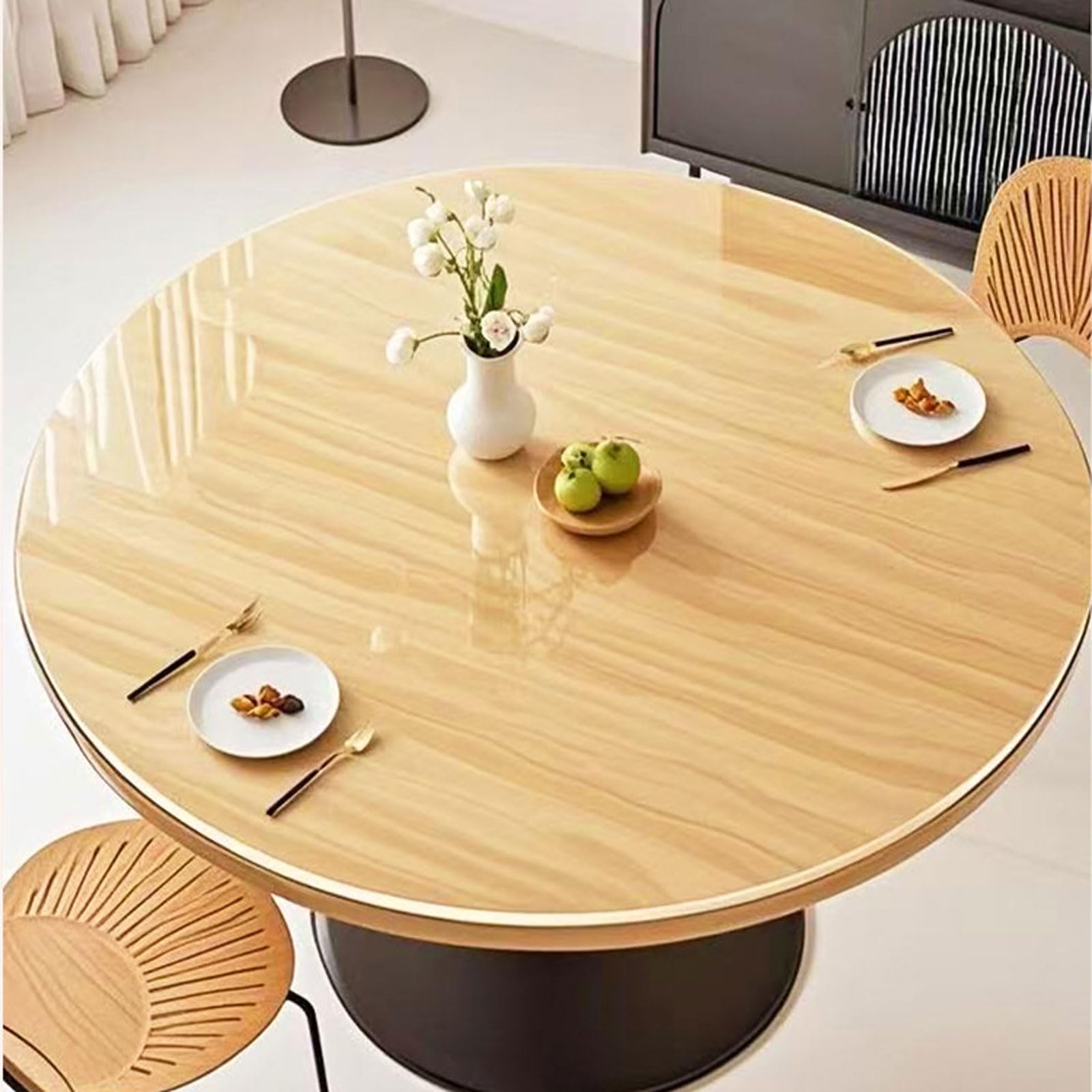 Tovaglia Trasparente,Tovaglietta Trasparente,Tappetino Scrivania Trasparente,Sottomano da Scrivania Trasparente in PVC,Anti-Graffio Protezione per Scrivania,Impermeabile,per Casa
