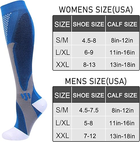 Miniatura 2 de 4 pares de calcetines de compresión para hombres y mujeres de 20-30 mmHg