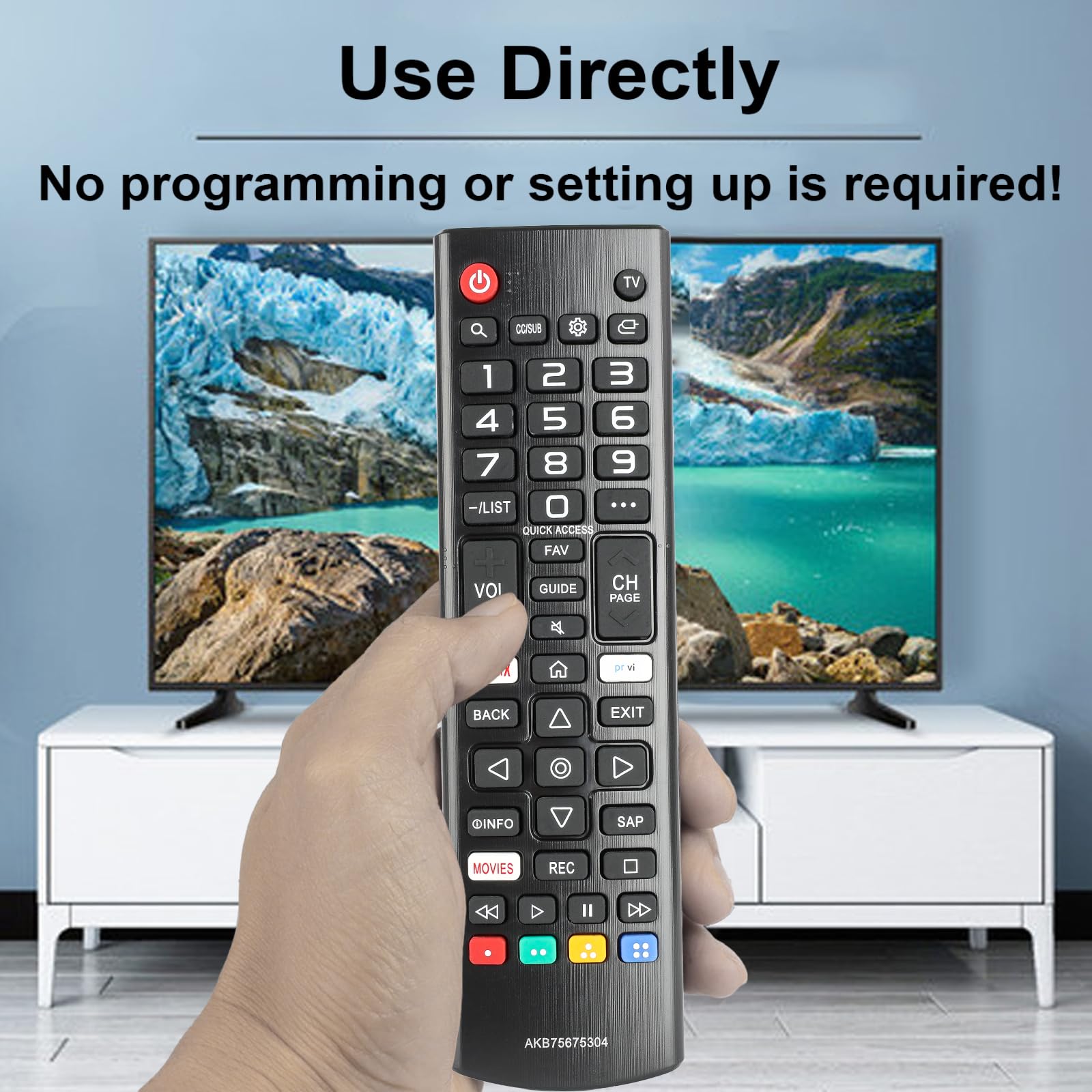 VINABTY Telecomando Universale Sostitutivo AKB73615307 Per TV LG (LM3400, LM611S, LM615S, LS3400 E Altri)