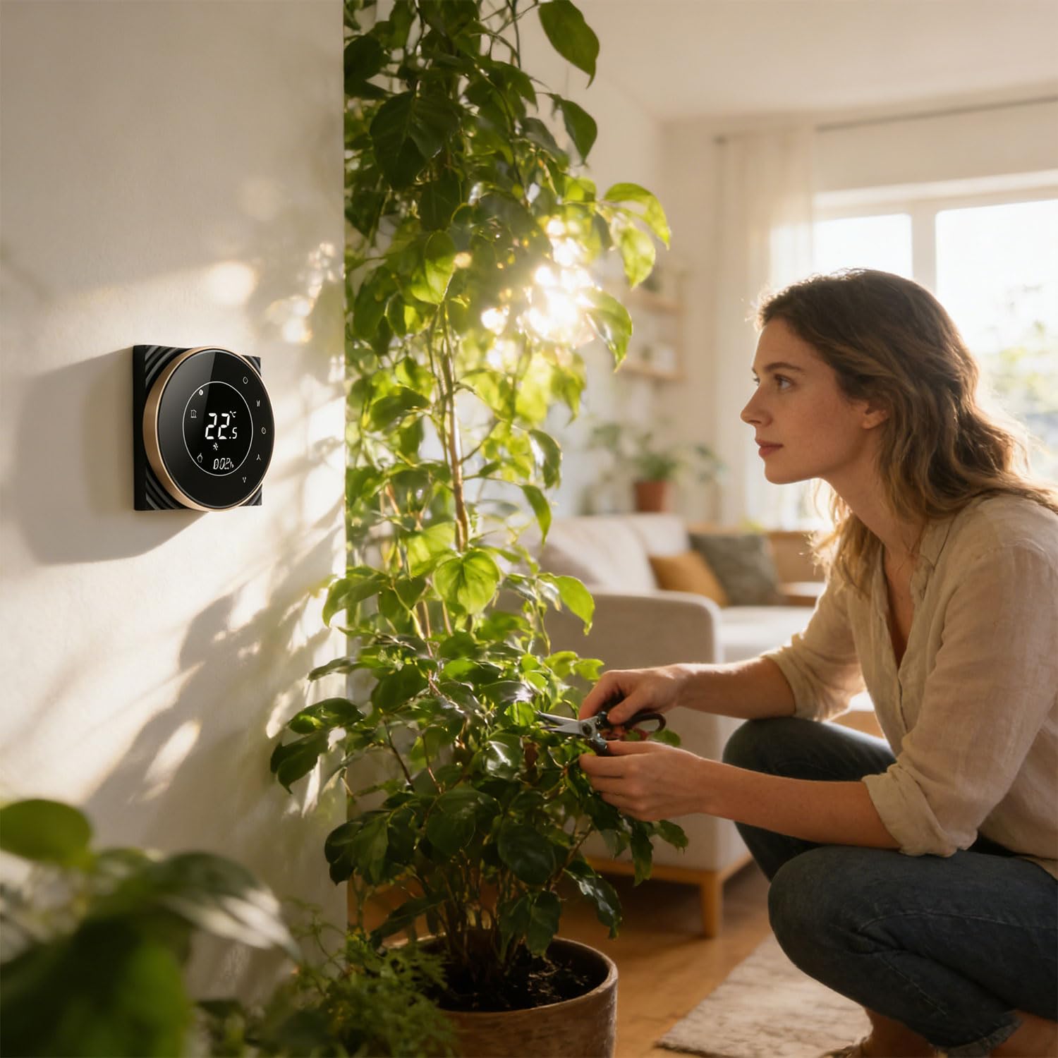 Regulador compatible para varios dispositivos de calefacción, incluyendo hornos de pared, ofrece una instalación sencilla y características de seguridad LCD