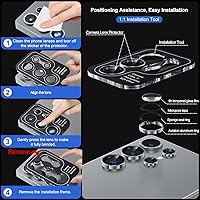 Vista 107 de WSKEN for Samsung Galaxy S24 Ultra Camera Lens Protector, Ultra Thin Scratch Resistant 9H Tempered Glass with Aluminum Metal Circle Camera Screen