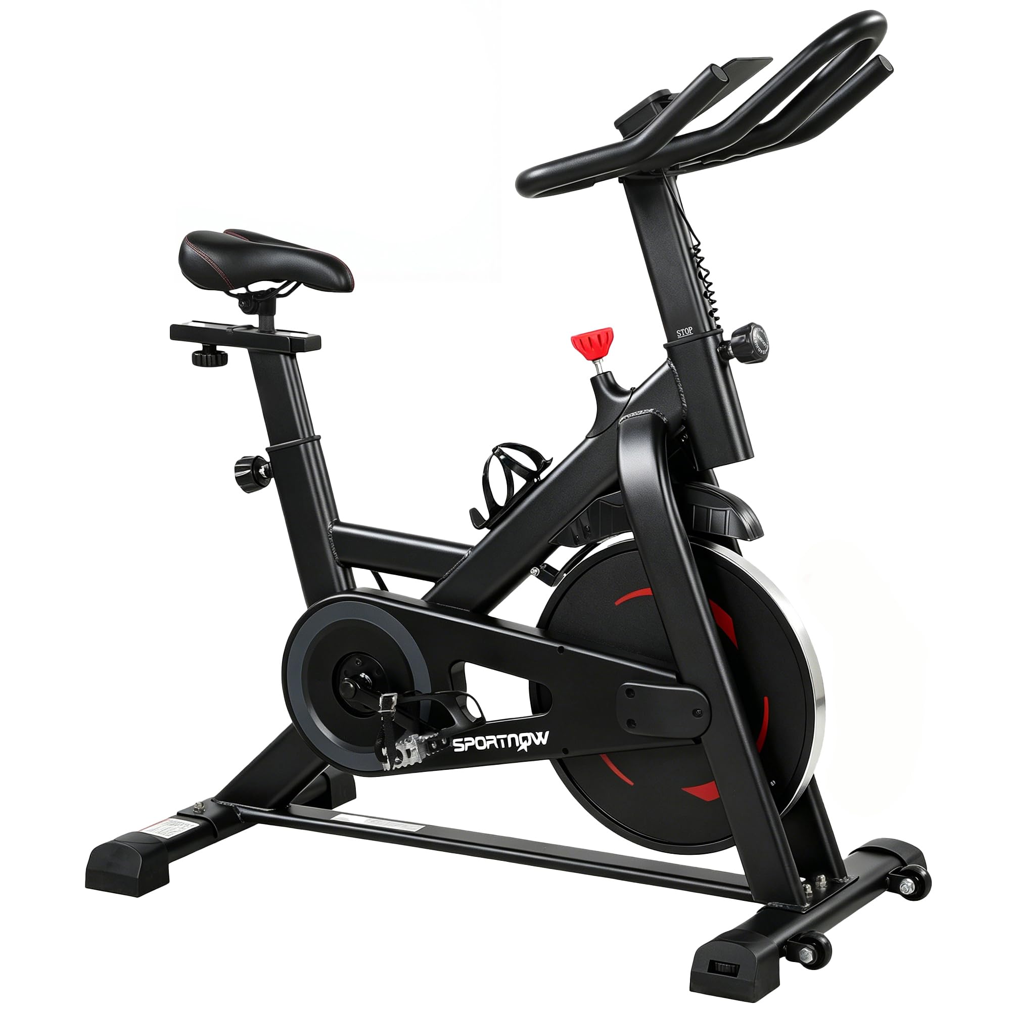 SPORTNOW Heimtrainer Fahrrad Höhenverstellbar mit Magnetwiderstand APP