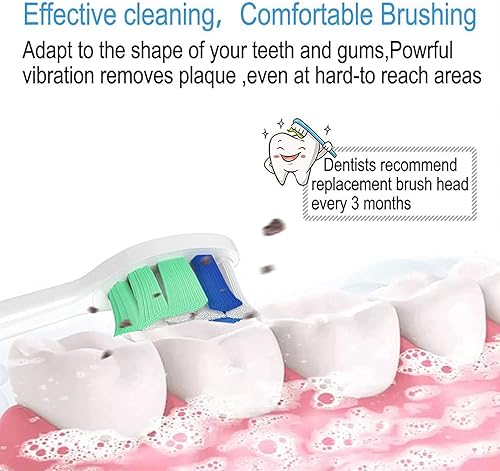 Miniatura 6 de Cabezales de cepillo de dientes de repuesto compatibles con cepillos de dientes eléctricos Philips Sonicare, para sistema a presión, cabezal de