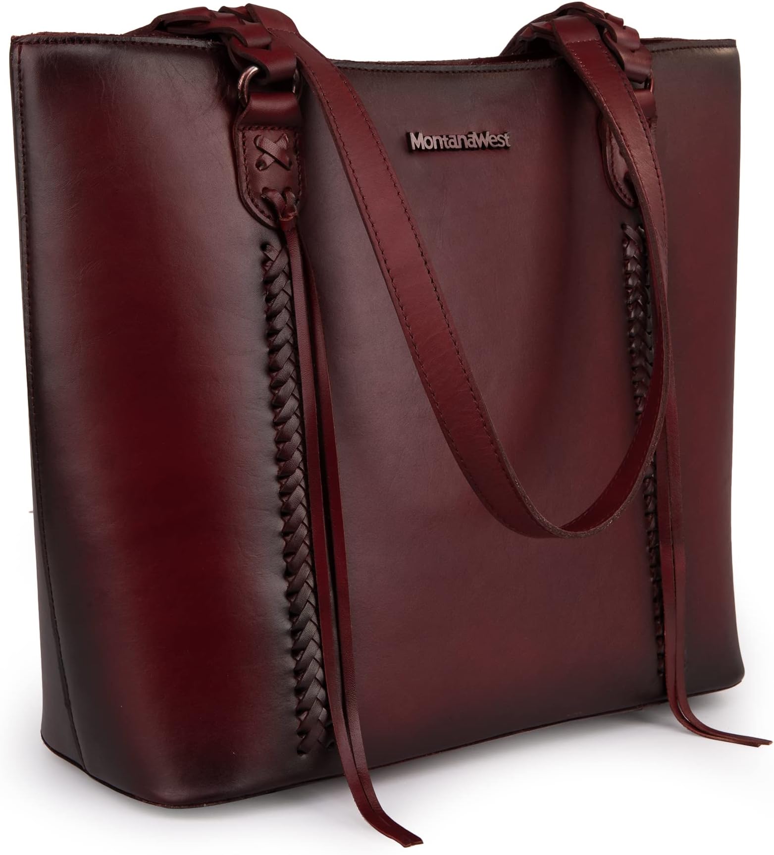 Montana West Genuine Leather Tote Bags for Women Shoulder Purses Tassel Handbag