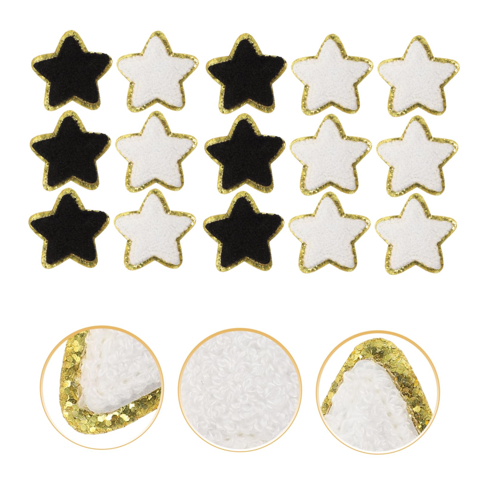 OSALADI 2 Set Toppe Ricamate Stella Per Abbigliamento Toppe Da Applicare Con Ferro Riparazione E Decorazione Per Moda E Accessori 32 Pezzi * 2