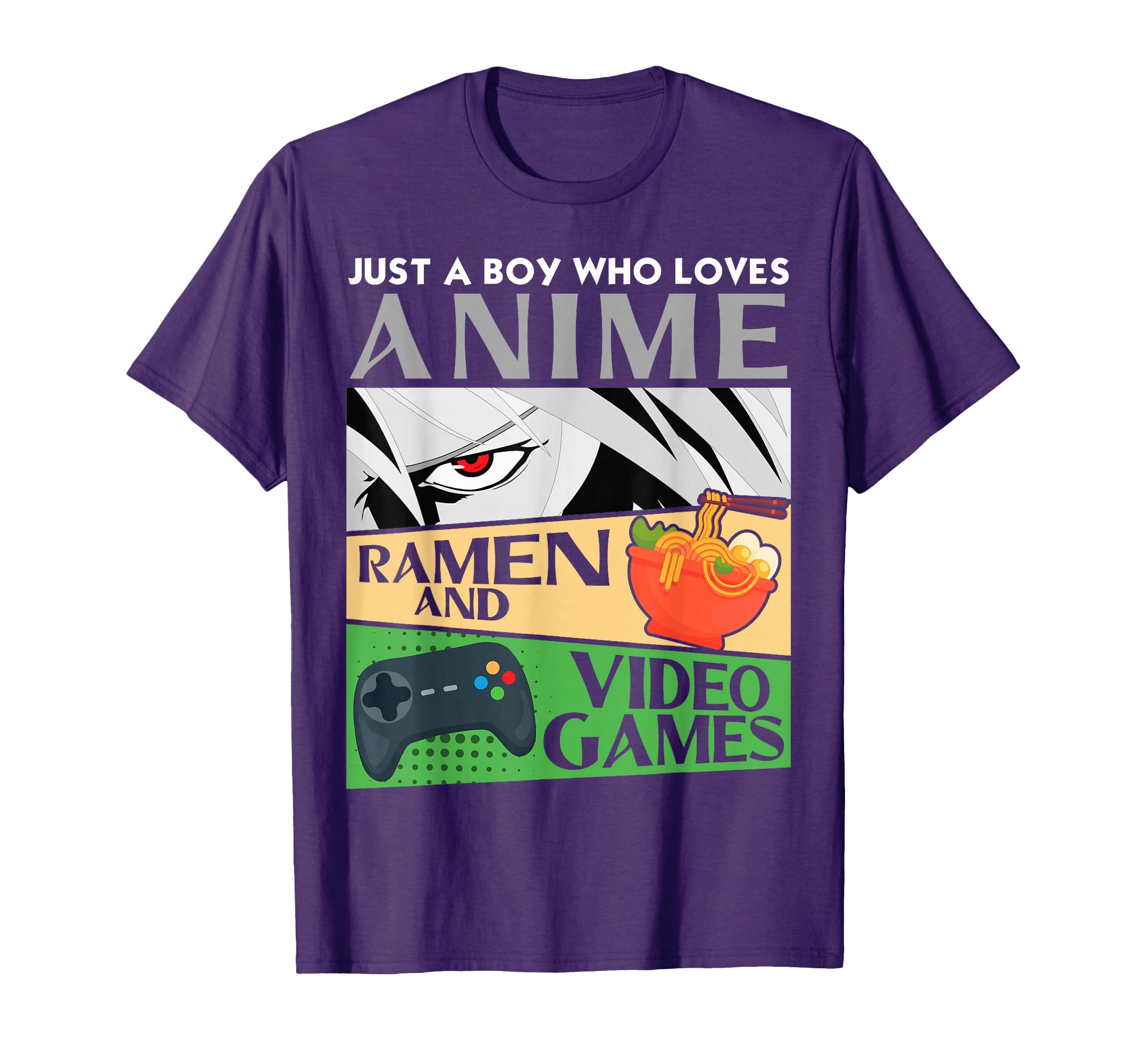 Just A Boy Who Loves Anime Ramen and Video Games Introvert T-Shirt