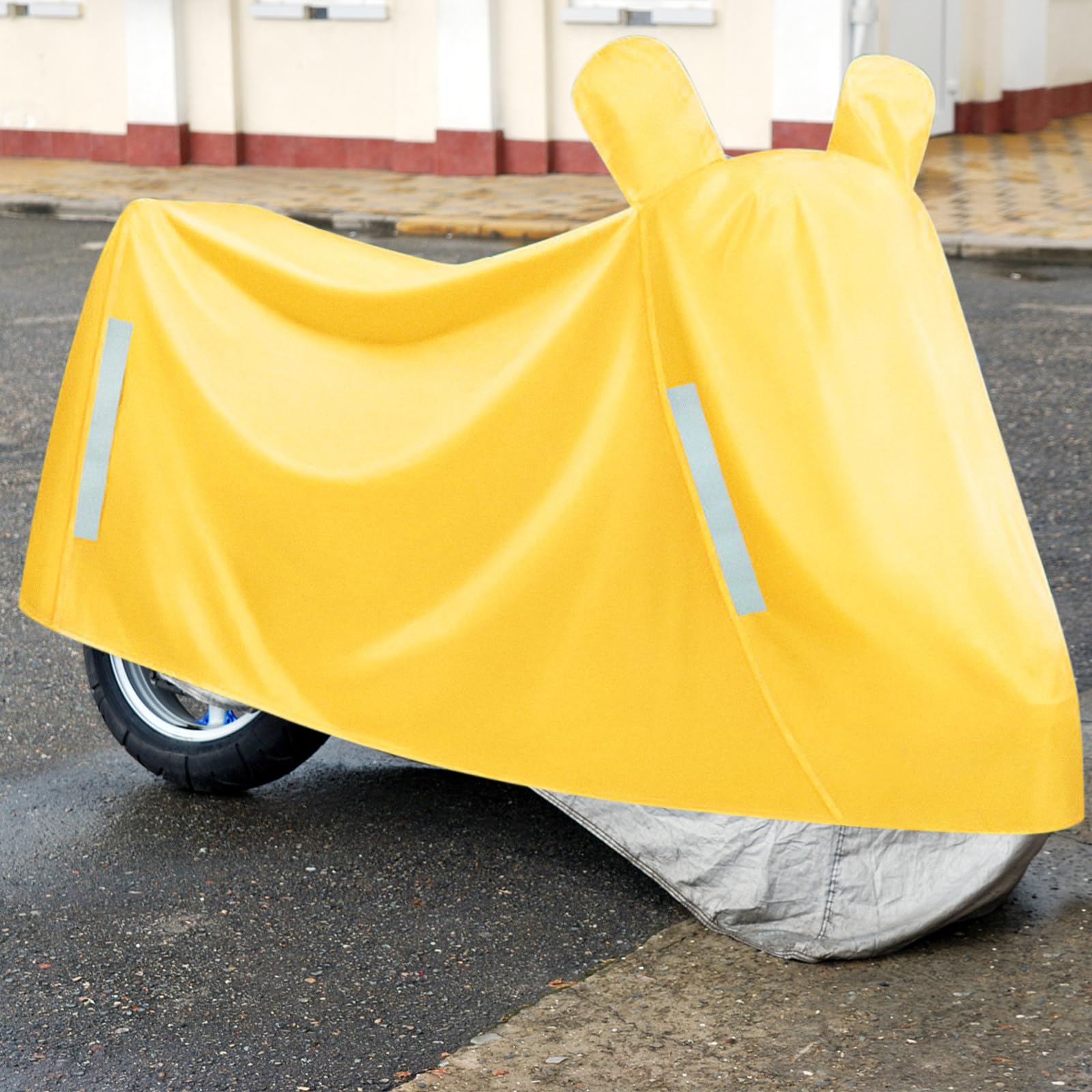 Toyvian Funda Protectora para Motocicleta y Bicicleta Eléctrica Resistente al Agua Tela Oxford Amarilla para Almacenamiento y Protección Solar