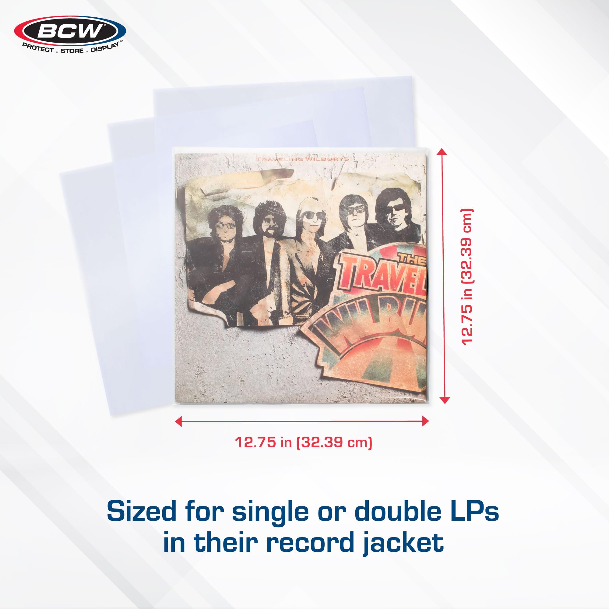 BCW Custodie per dischi in vinile da 30,5 cm, 200 ct, custodie per dischi da 33 giri, custodie esterne per dischi in vinile, custodie esterne per dischi in vinile | Conservazione in vinile - Proteggi