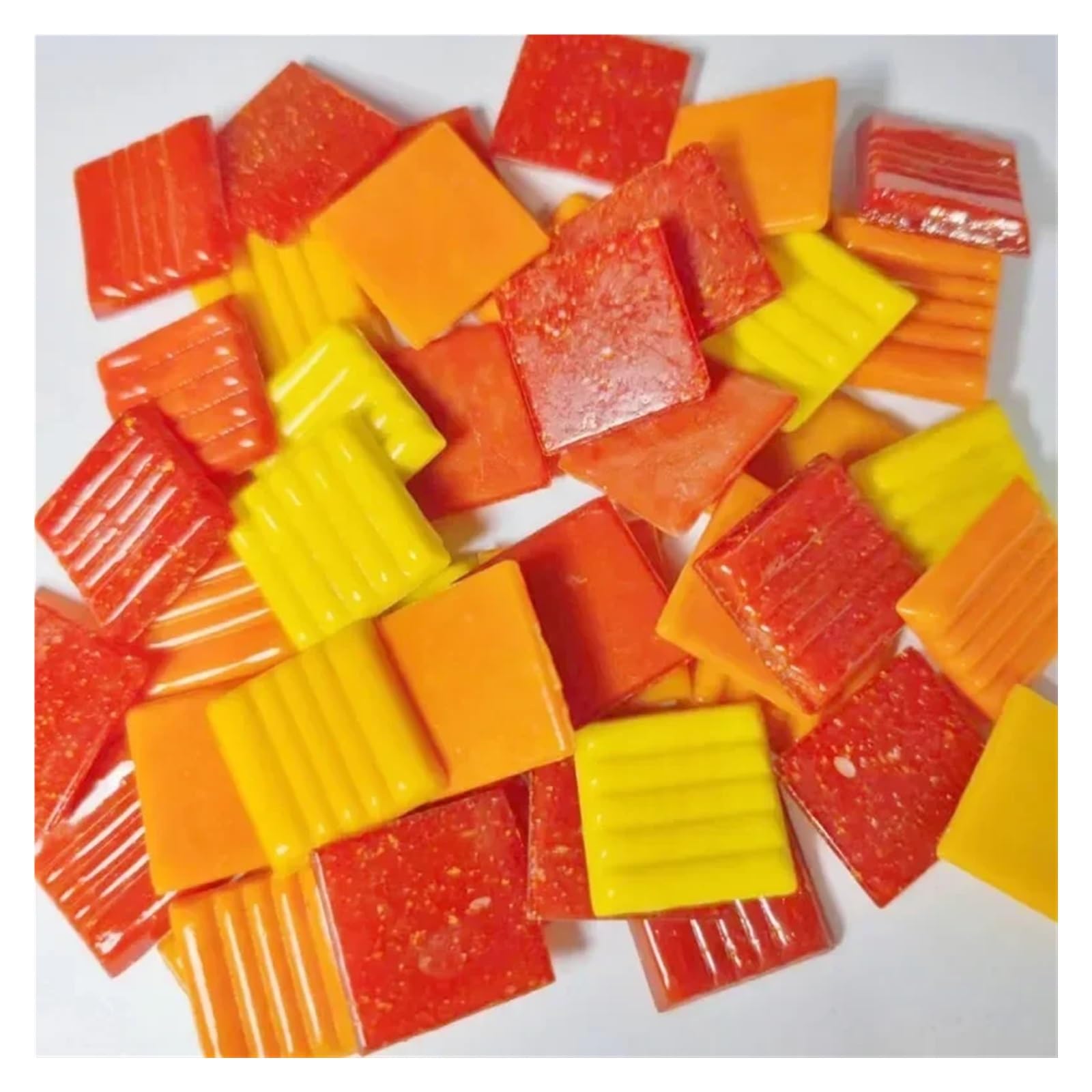 Ydyaenio Color 4 Mosaic Pieces 100G/3.5Oz(Approx.35pcs) Mosaic Quartz Tiles 2Cm/0.78In Square 0.4Cm/0.15In Thickness Diy Craft Materials Mixed Color For Home Garden Decoration Art Projects(Color 4)