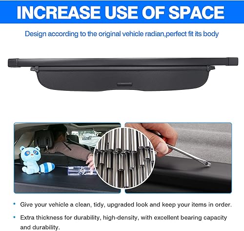 Miniatura 224 de Powerty Cubierta de Carga para Accesorios Kia Sportage 2023-2025 2026, Textura de Lona Cubierta Retráctil para Maletero Trasero de Carga de Equipaje