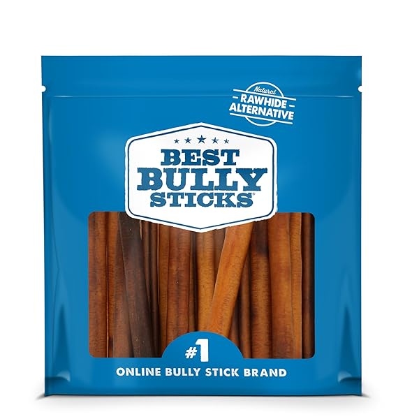 Best Bully Sticks 6 Inch Bully Sticks for Dogs - 50 Count (Pack of 1) - Natural, Easily Digestible, 100% Grass-Fed Beef, Grain and Rawhide Free