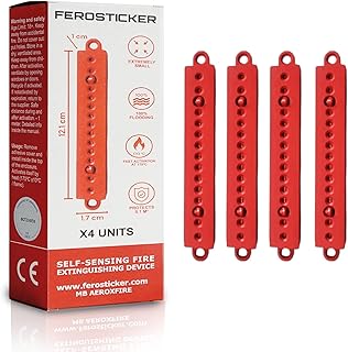 FEROSTICKER Extintor automático pequeno - proteção contra incêndios para casa, não tóxico, compacto e sem manutenção par...