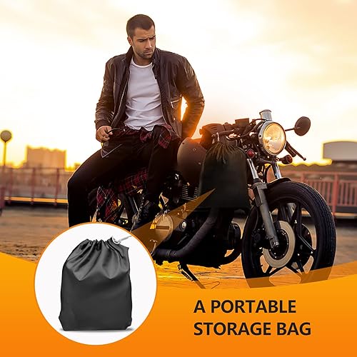 Miniatura 6 de ROMGTNN Funda universal para motocicleta, impermeable, para almacenamiento al aire libre, protección exterior, para todo tipo de clima, lluvia,