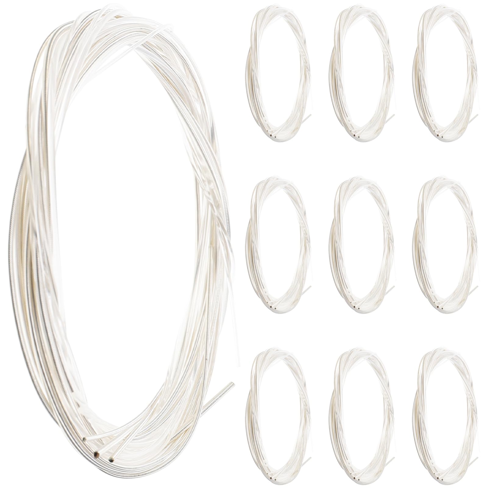 Abaodam 10 Packs Plated Nylon Guitar Strings for Folk Guitars Replacement for Optimal Performance and Warm Tones All Genres