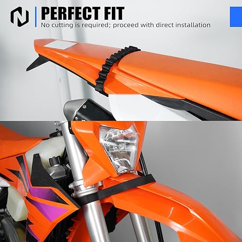 Miniatura 2 de NICECNC Kit de correa de elevación delantera y trasera negra compatible con KTM 125-450 XC SX XCF SXF 2023-24 150-500 EXC EXCF XCW XCF-W XW-F 2024,