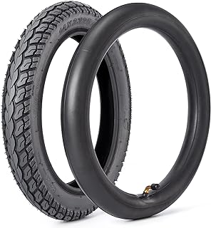 Heavy-Duty 14 x 2.125 57-254 Tire and Tube Set with Angled Valve Stem 14 Inch Electric Scooter Tire Tube for Replacement Electric Scooters and E-Bike Tires 1 Set