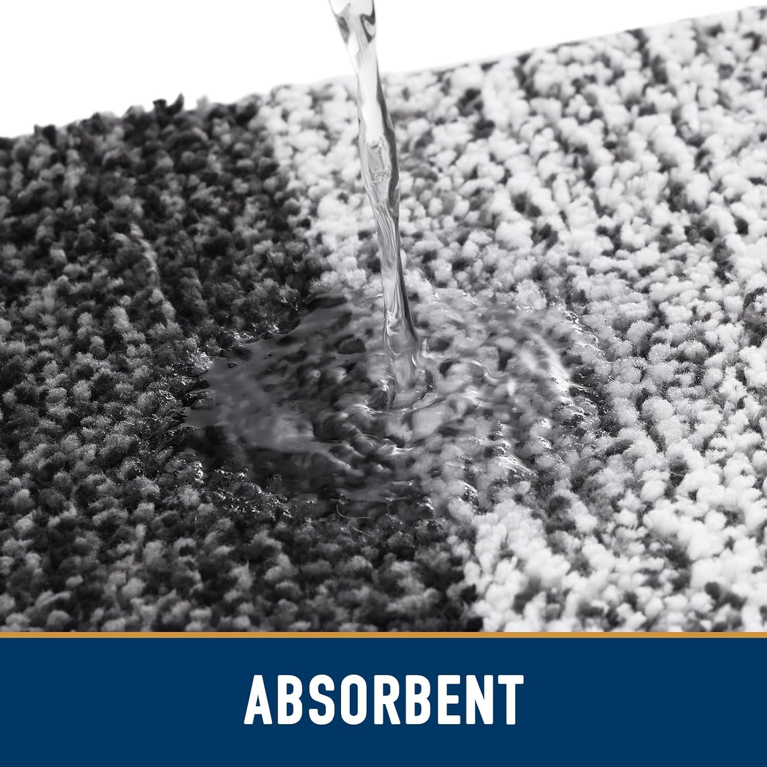 Smiry Dog Door Mat for Muddy Paws, Absorbs Moisture and Dirt, Low-Profile Entryway Mat with Non-Slip Backing, Entry Indoor Outdoor Doormat for Inside Floor (48x30 Inches, Grey, Striped) - Image 4