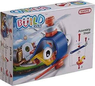 لعبة مكعبات بناء للاطفال بيلد اند بلاي من هاني، 14 قطعة - متعددة الالوان، خامات متعددة