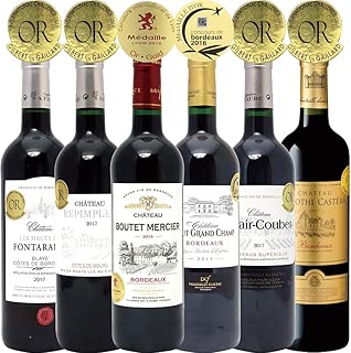 シニアソムリエ厳選 直輸入 全て金賞フランスボルドー 辛口赤ワイン6本セット((W0G635SE))(750mlx6本ワインセット)