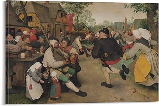 Pieter Bruegel The Elder The Peasant Dance Paintings Artwork Prints Wall Art Poster Picture Frame Poster Decorative Painting Canvas Wall Art Living Room Posters Bedroom Painting 24x36inch(60x90cm)