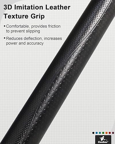 Miniatura 3 de Taco de billar para adultos, 58 pulgadas, 2 piezas, con envoltura de piel sintética 3D, punta de 0.512 in y eje de arce, elige entre 7 colores y 4