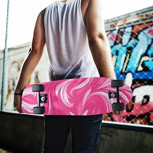 Vista 40 de Abstracto Negro Gris Geométrico Skateboard Grip Tape 33x9inch Papel de lija Longboard Scooter Griptape Diseño antideslizante y anti-desgarro