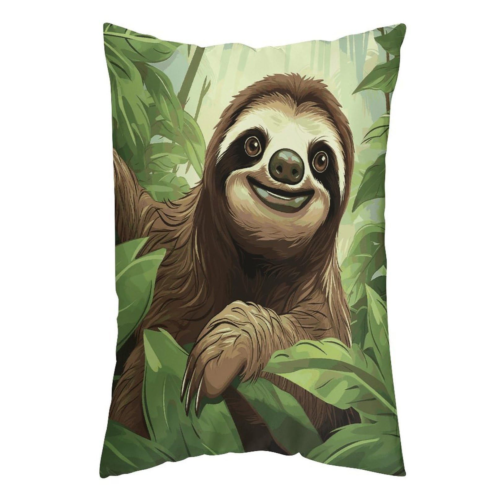 LDGSUPH Sloths Background1 Pillow Cases Soft Pillowcase with Invisible Zipper Wrinkle Resistant Pillow Covers Breathable Removable Pillow Protector for Bed Sofa Car 12 "x20