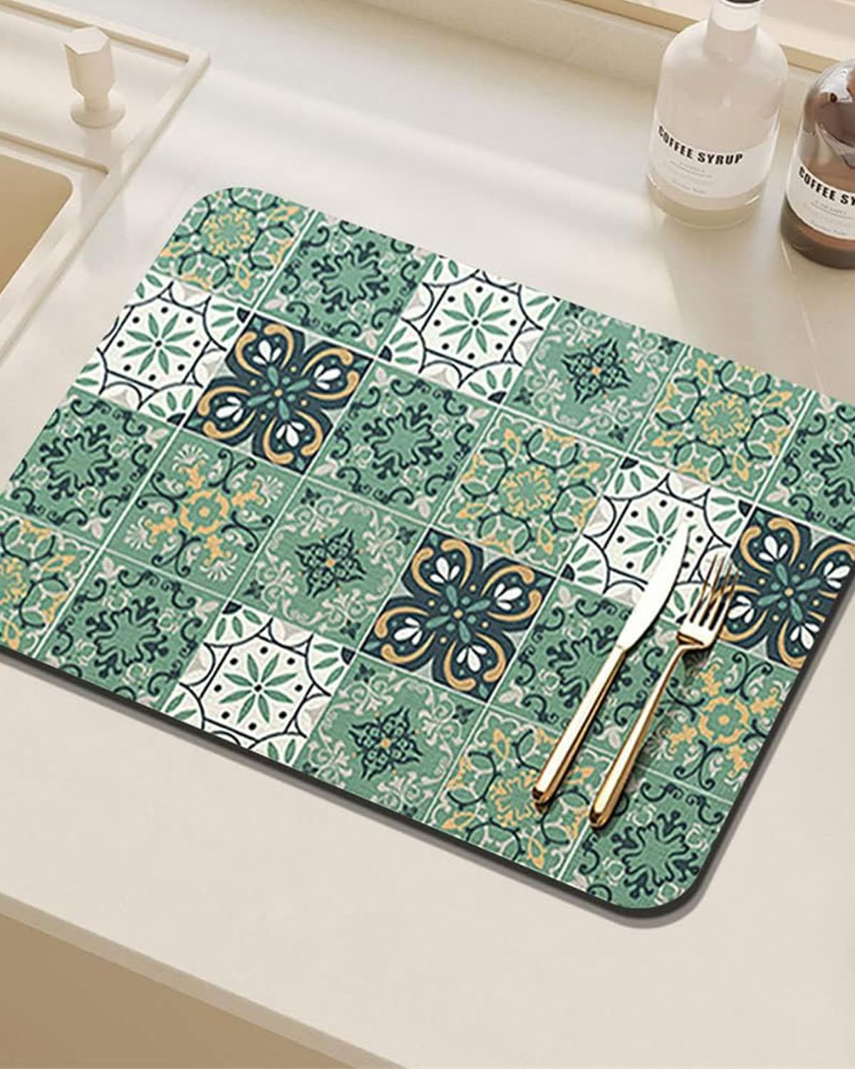 Praktische Silikon Abtropfmatte Für Küche & Kaffeemaschine - Saugstark & Rutschfest