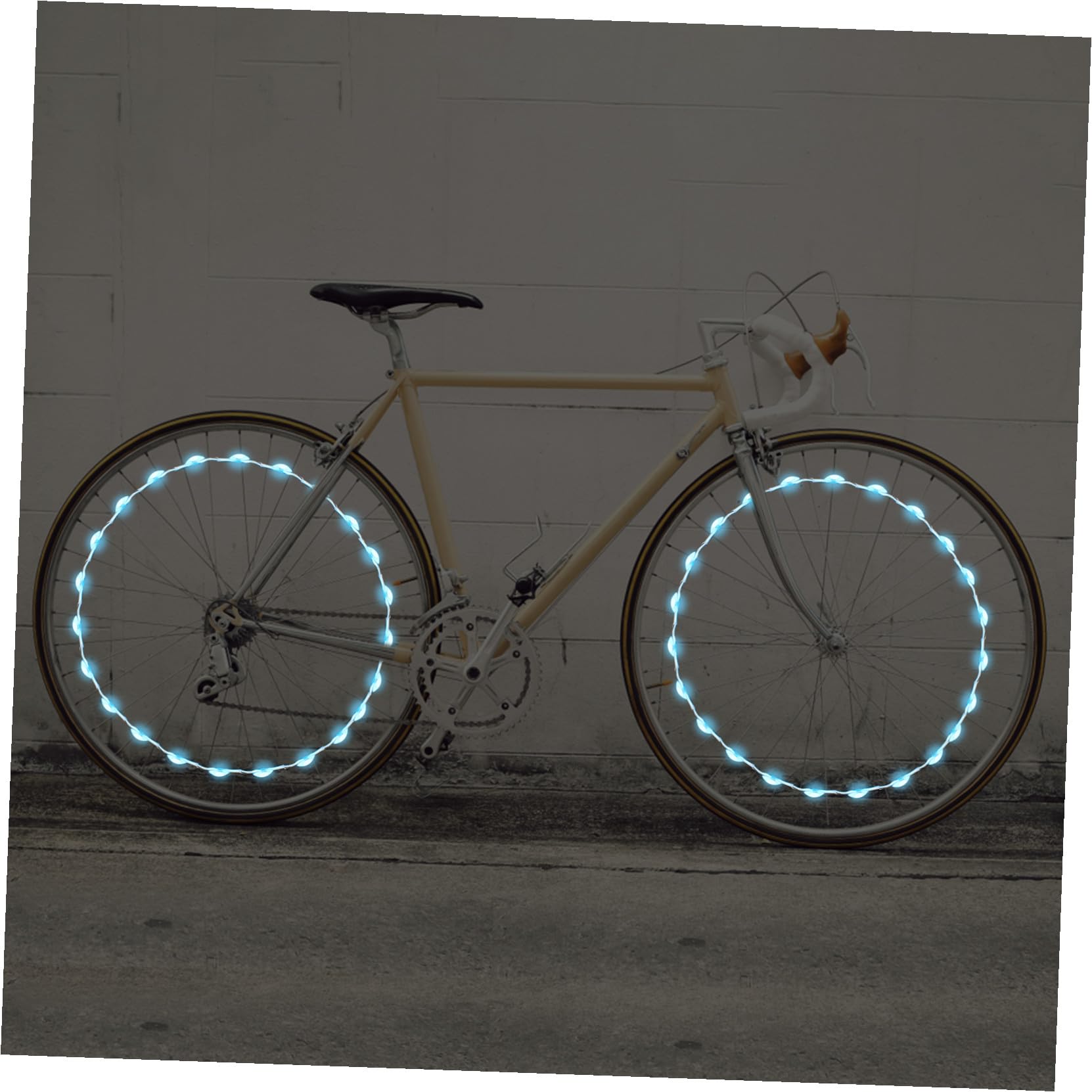 Kisangel lumière de Pneu Signal dirigé Scooter Cycle Rechargeable lumière LED Feux LED Lumière Clignotante Les vélos parlaient de lumière a parlé de lumière Abdos Black