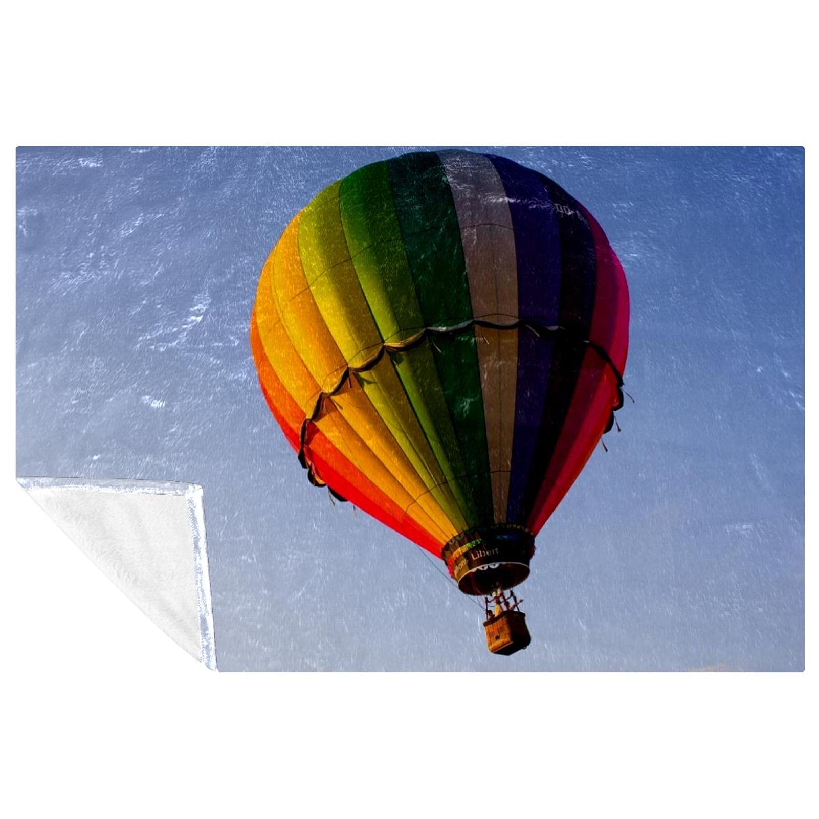 Couverture montgolfière 150x100 cm douce pour lit et canapé