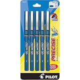 PILOT Precise V7 Rollerball Pens, Fine Point 0.7mm, Blue Ink, 5-Pack – view 1