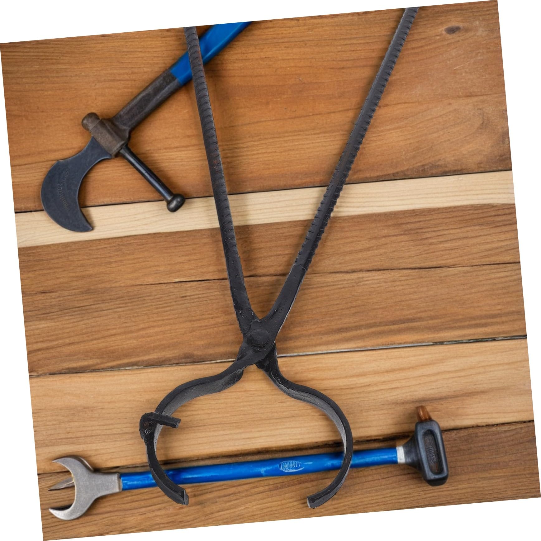 DOITOOL Pinza per Crogiolo in Acciaio al Carbonio Nero per Gioiellieri | Uso Professionale, Adatta a Metallo e Rame, per Lavorazioni su Larga Scala, Presa Confortevole Resistente al Calore