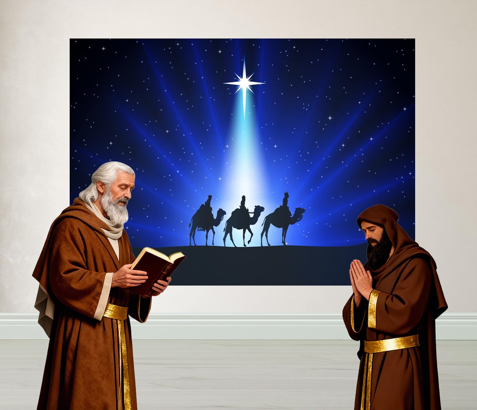 12x10FT Re Magi Raggi della Stella Sfondo Fotografico