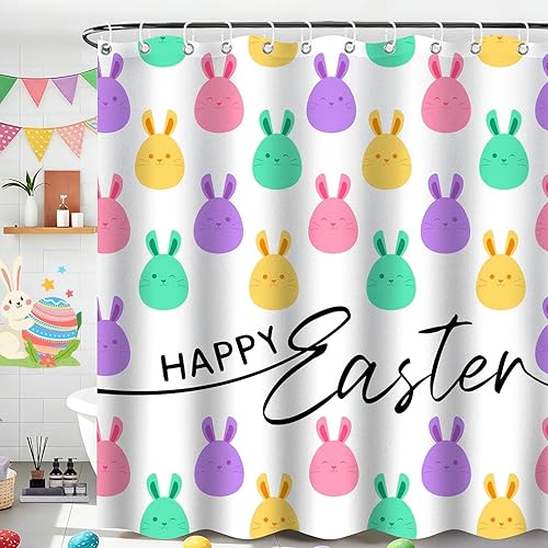 Miniatura 18 de Juego de cortinas de ducha de Halloween para baño, 4 piezas de calabaza con cortina de ducha impermeable, alfombras antideslizantes, cubierta para