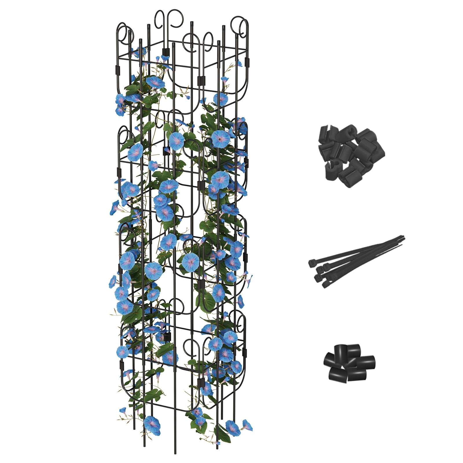 Treillis de jardin pour plantes grimpantes contre la verse des tiges