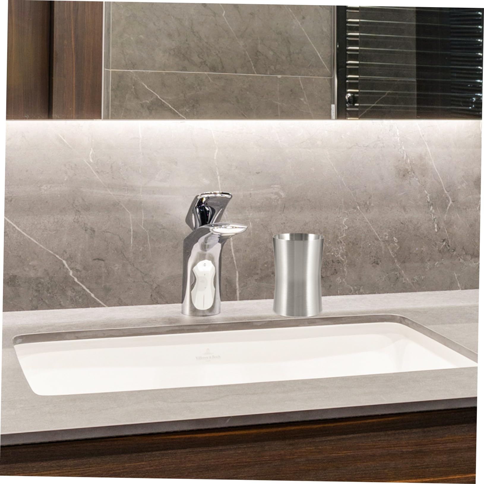 Homoyoyo 2 Pezzi Bicchiere Creativo da Bagno in Acciaio Inossidabile Tazza da Viaggio Versatile per Risciacquo e Bevande Porta Spazzolino Pratico e Resistente per Uso Quotidiano