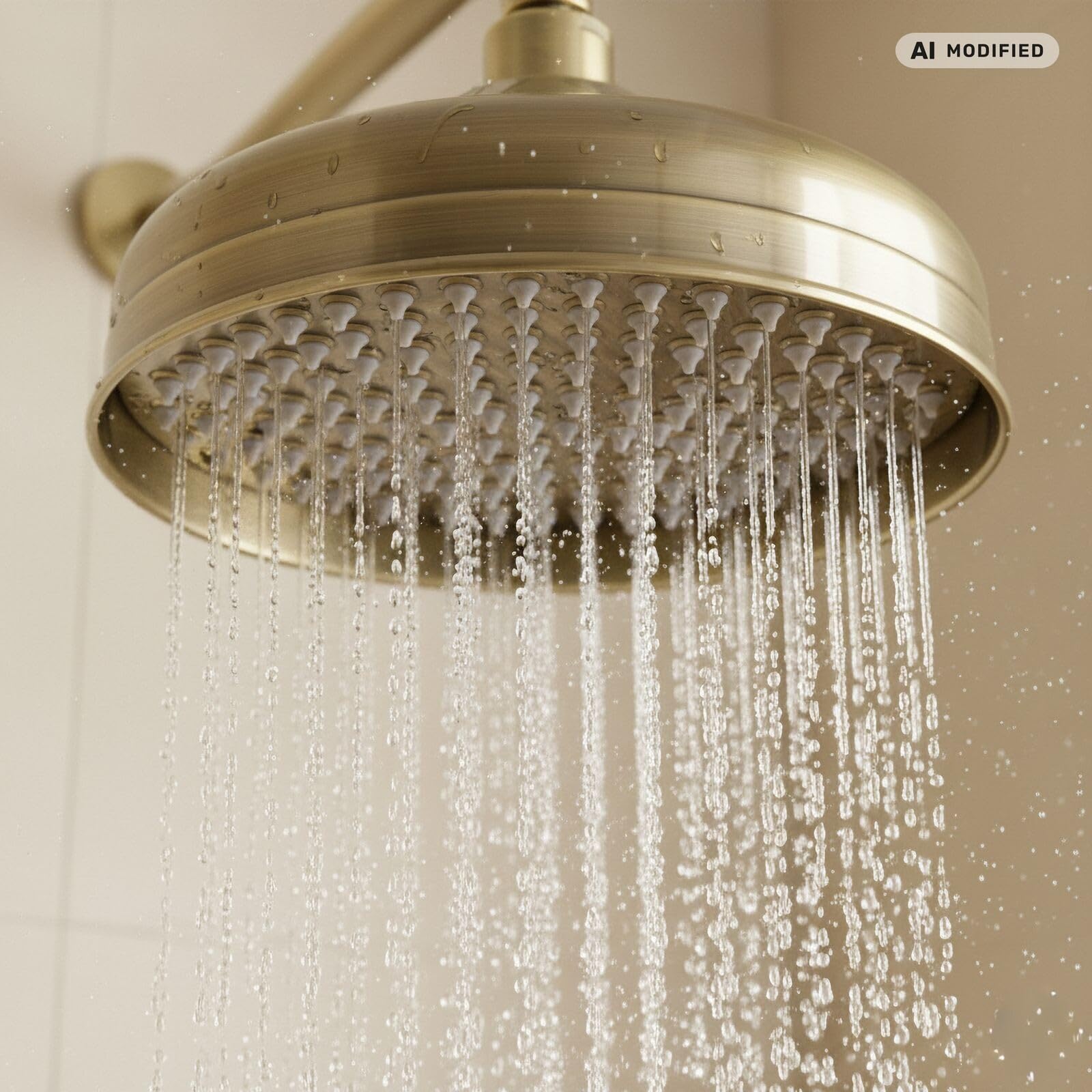 Cabezal de Ducha Nostálgico 20 cm Latón Macizo Antiguo Bronce Alcachofa Redonda Ducha Efecto Lluvia
