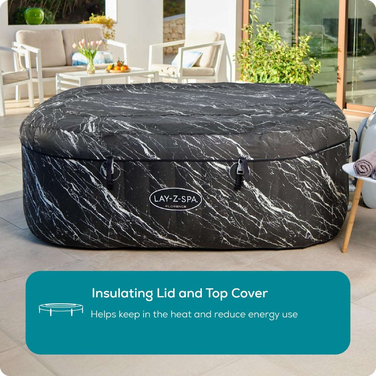 Lay-Z-Spa Florence Airjet Hot Tub with Built In LED Light System, 140 AirJet Massage System Inflatable Hot Tub With Freeze Shield Technology, 4-6 Person — view 5
