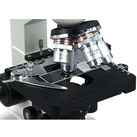 OMAX M82EZ-C50S 2500X LED Binocular Lab Compound Microscope with 5MP | 40X-2500X Magnification Range 5MP CMOS Sensor USB 2.0 Connectivity Compound Biological Microscope Mechanical Stage