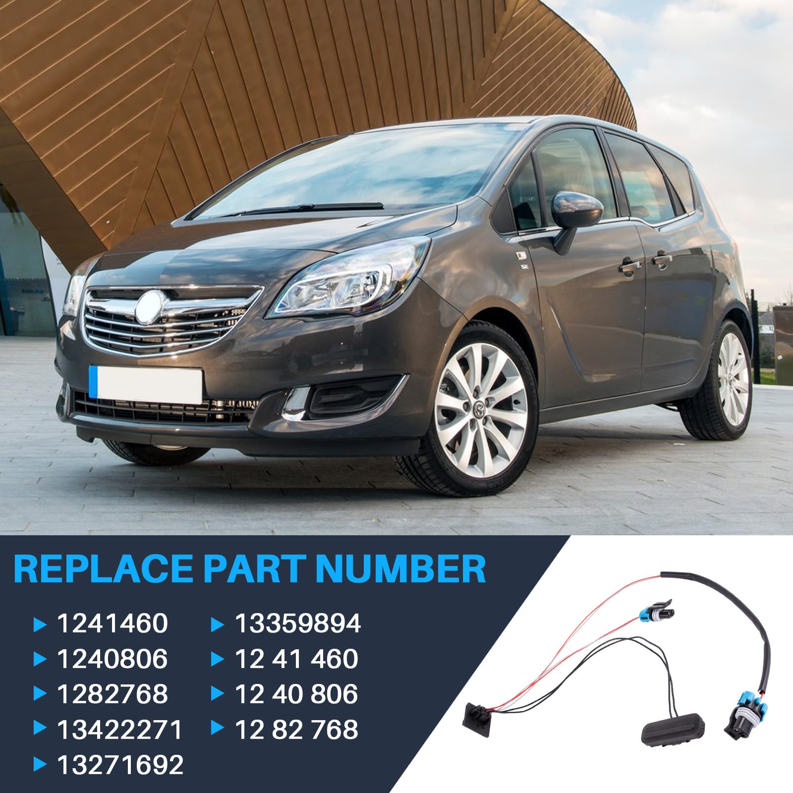 Interruttore di apertura del portellone posteriore, interruttore di rilascio del portello posteriore compatibile con Meriva B S10 Meriva Mk2 B S10 Ricambio per 13422271 13359894 12 41 460