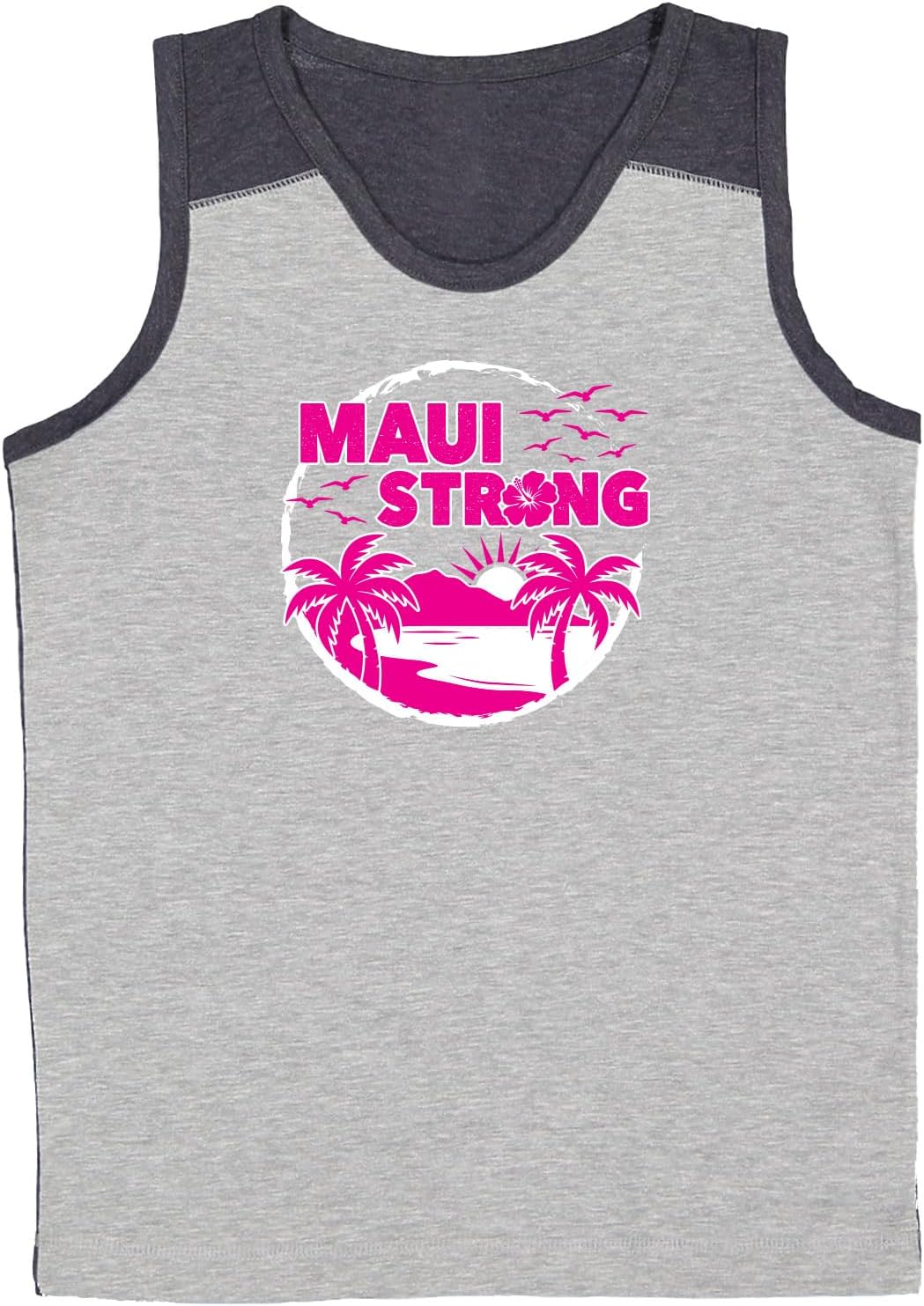 Tcombo Maui Strong - Hawaii Historic Flooding Youth Contrast Back Tank Top