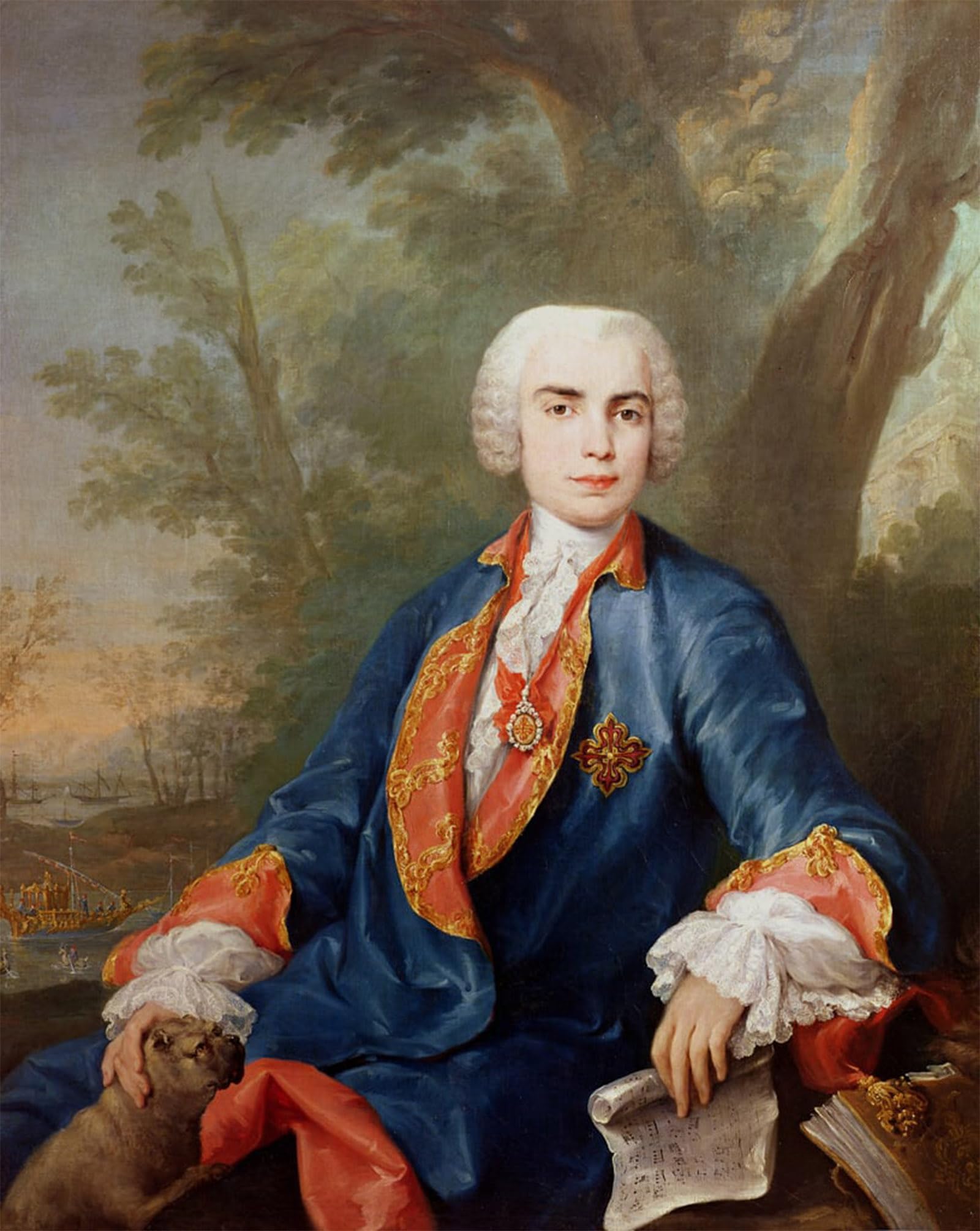 Serendipitp No Frame Vintage Picture Print On Canvas Wall Art Poster Portrait Of Carlo Broschi By Jacopo Amigoni Artwork Print Poster For Wall Decor 60X90cm
